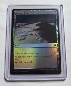 Scoured Barrens #266 Foundations Foil Land MTG NM/M - Image 1