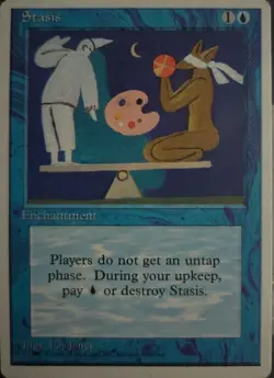 MTG Stasis - Revised Edition 1994 - Vintage Enchantment - Magic the Gathering - Image 1