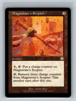 Magistrate's Scepter 304 Magic the Gathering MTG Mercadian Masques Adam Rex Art - Image 1