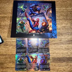 MTG Marvel Spider-Man Scene FOIL Borderless NM 6 Card Set SPE Venom Green Goblin - Image 1
