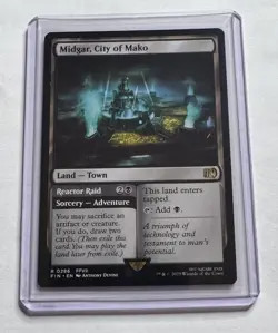 Midgar, City of Mako #286 Final Fantasy Rare Land MTG NM/M - Image 1