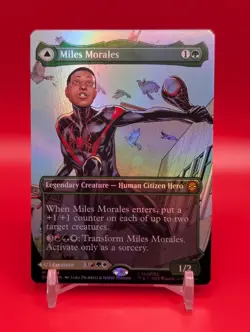 MYTHIC Miles Morales (0234) Borderless Foil Marvel's Spider-Man mtg rare m magic - Image 1