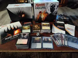 MTG Magic Origins Fat Pack Bundle Box Opened- Cards, Book, Dice, Box Included - Image 1