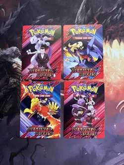 Destined Rivals Pokemon Build & Battle Prerelease Pack Art Trainer Tip Cards SET - Image 2