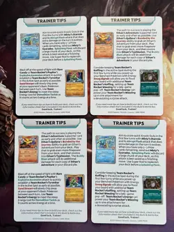 Destined Rivals Pokemon Build & Battle Prerelease Pack Art Trainer Tip Cards SET - Image 5