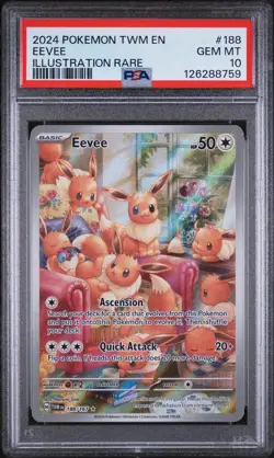 POKEMON EEVEE 188/167 PSA 10 SV06 TWILIGHT MASQUERADE EN - Image 1
