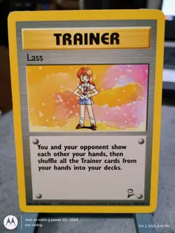 Lass Trainer 104/130 Pokemon Base Set 2 WOTC Regular Rare -LP/EX Condition - Image 1