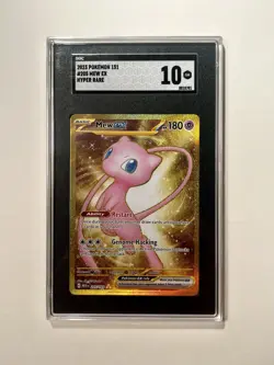 SGC 10 Mew Ex 205/165 Gold METAL 151 Hyper Rare Pokemon Card - Image 1