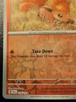Vulpix 016/191 Reverse Holo Common Scarlet & Violet: Surging Sparks Pokemon TCG - Image 4