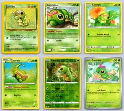 (6) Caterpie Pokemon Card Lot WotC Legendary Collection Reverse Holo English TCG - Image 1