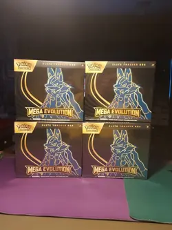 POKEMON MEGA EVOLUTION ETB ELITE TRAINER BOX⚡LOT OF 4⚡MEGA LUCARIO⚡SHIPS ASAP - Image 1