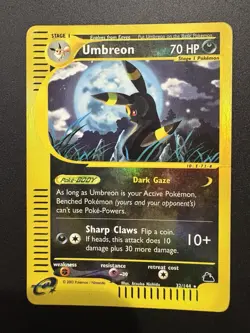 Pokemon Umbreon TCG Reverse Holo Card 32/144 Skyridge Moderate Play - Image 1