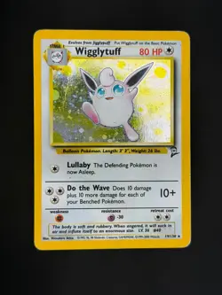 Wigglytuff 19/130 Base Set 2 - Holo Rare Vintage English DMG Pokemon TCG - Image 1