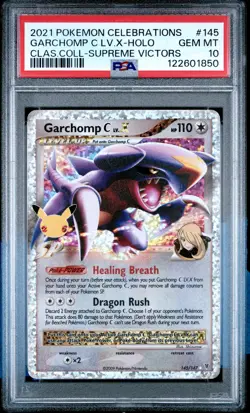 2021 POKEMON CELEBRATIONS CLASSIC COLL #145 GARCHOMP C LV.X-HOLO PSA 10 - Image 1
