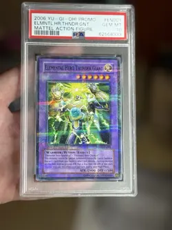 2006 Yugioh MATTEL Elemental Hero Thunder Giant MF01-EN001 Parallel Rare PSA 10 - Image 1