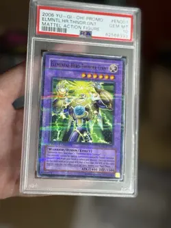 2006 Yugioh MATTEL Elemental Hero Thunder Giant MF01-EN001 Parallel Rare PSA 10 - Image 2