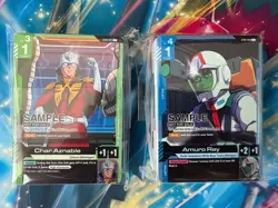 Gundam Card Game TCG Sample Deck English Sealed Amuro Gencon Ray & Char Aznable - Image 1