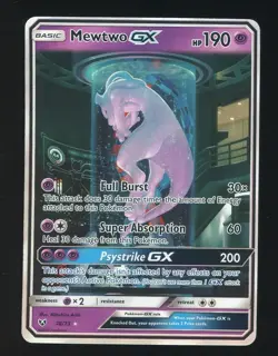Mewtwo GX 78/73 Shining Legends Pokemon Card testtube vintage secret 2017 - Image 1