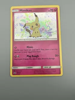 Mimikyu Promo SM163 Team Up Blister Pokemon Card Sun & Moon Holo Nice! - Image 2
