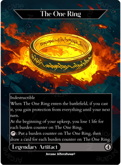 The One Ring - Full Art Altered Art Custom Proxy Cards - Image 1
