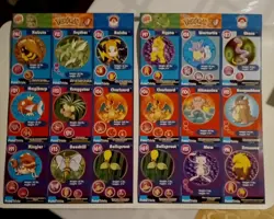 1999 BURGER KING POKEMON MASTER TRAINER CARDS UNCUT SHEETS #8+#10 2- CHARIZARDS! - Image 1