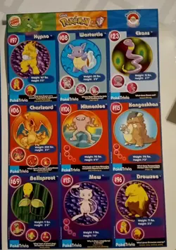 1999 BURGER KING POKEMON MASTER TRAINER CARDS UNCUT SHEETS #8+#10 2- CHARIZARDS! - Image 3