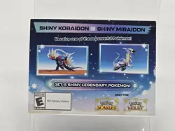 Shiny Miraidon Koraidon Code GameStop Pokemon - Physical PROMO Card- Unused Code - Image 1