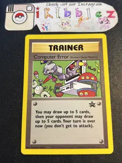 Computer Error 16 LP Vintage Black Star Promo Pokemon Card! - Image 1