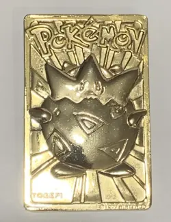 1999 BK Promo Togepi Pokemon Special Edition 23K Gold Plated Trading Card HP - Image 1