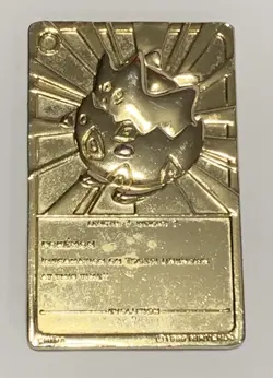 1999 BK Promo Togepi Pokemon Special Edition 23K Gold Plated Trading Card HP - Image 2