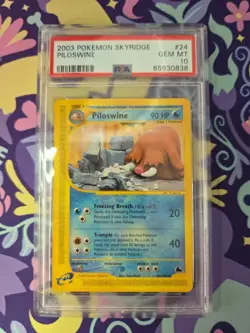 Pokemon TCG e-Card Series Skyridge Regular Piloswine 24 PSA 10 Gem Mint - Image 1