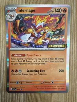 Infernape SVP116 Prerelease Black Star Promo Twilight Masquerade Pokemon Card NM - Image 1
