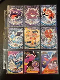 9 CARD LOT Pokemon TV Animation 1999 Vintage #5 Gengar Magikarp Articuno LP-NM - Image 1