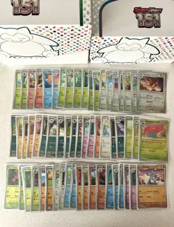 Pokemon 151 Reverse Holo / Holo Rare Complete Master Set (186 Cards) NM - Image 1