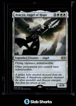 2020 MAGIC THE GATHERING DOUBLE MASTERS #008 AVACYN, ANGEL OF HOPE FOIL - Image 1