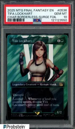 2025 MTG Final Fantasy Borderless Surge Foil #0536 Tifa Lockhart PSA 10 GEM MINT - Image 1