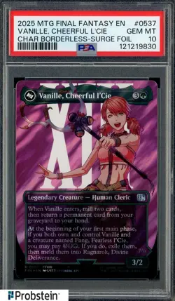 2025 MTG Final Fantasy Borderless Surge Foil #0537 Vanille Cheerful L'cie PSA 10 - Image 1