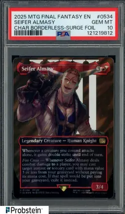 2025 MTG Final Fantasy Borderless Surge Foil #0534 Seifer Almasy PSA 10 GEM MINT - Image 1