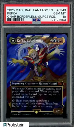 2025 MTG Final Fantasy Borderless Surge Foil #0543 Kefka Surge Foil PSA 10 - Image 1