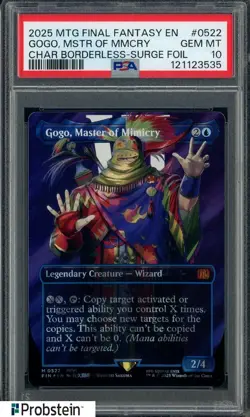 2025 MTG Final Fantasy Borderless Surge Foil #0522 Gogo Master of Mimicry PSA 10 - Image 1