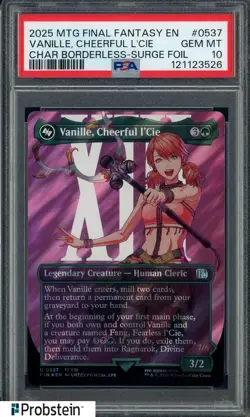 2025 MTG Final Fantasy Borderless Surge Foil #0537 Vanille Cheerful L'cie PSA 10 - Image 1