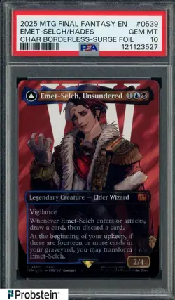 2025 MTG Final Fantasy Borderless Surge Foil #0539 Emet-Selch Unsundered PSA 10 - Image 1