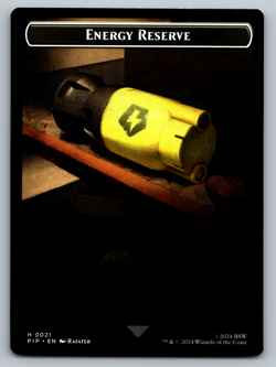Energy Reserve H0021 / Treasure T 0018 - MTG Universes Beyond: Fallout (PIP) - Image 1