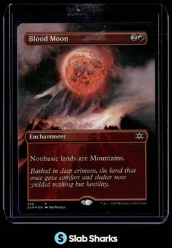 2020 MAGIC THE GATHERING DOUBLE MASTERS #346 BLOOD MOON RARE FOIL - Image 1