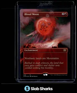 2020 MAGIC THE GATHERING DOUBLE MASTERS #346 BLOOD MOON RARE FOIL - Image 1