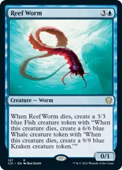 x1 Reef Worm R MTG Commander 2021 M/NM, English - Image 1