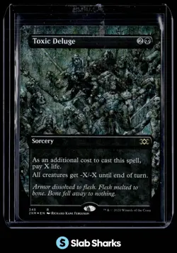 2020 MAGIC: THE GATHERING DOUBLE MASTERS #345 TOXIC DELUGE FOIL RARE - Image 1
