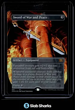 2020 MAGIC THE GATHERING DOUBLE MASTERS #367 SWORD OF WAR AND PEACE RARE FOIL - Image 1
