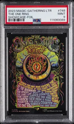 2023 MTG TALES OF MIDDLE-EARTH SHOWCASE-FOIL #748 THE ONE RING PSA 9 - Image 1