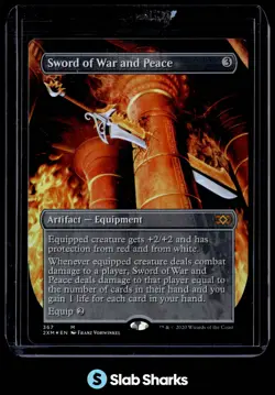 2020 MAGIC THE GATHERING DOUBLE MASTERS #367 SWORD OF WAR AND PEACE FOIL RARE - Image 1